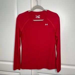 Under Armour Women’s HeatGear Red Long Sleeve - Small